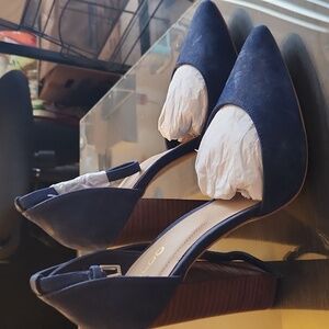 Aldo Navy Suede Heels